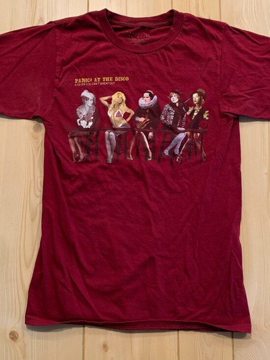 Manhead Tops - Panic! At The Disco A Fever You Can't Sweat Out Band Music Emo T-Shirt Women's M